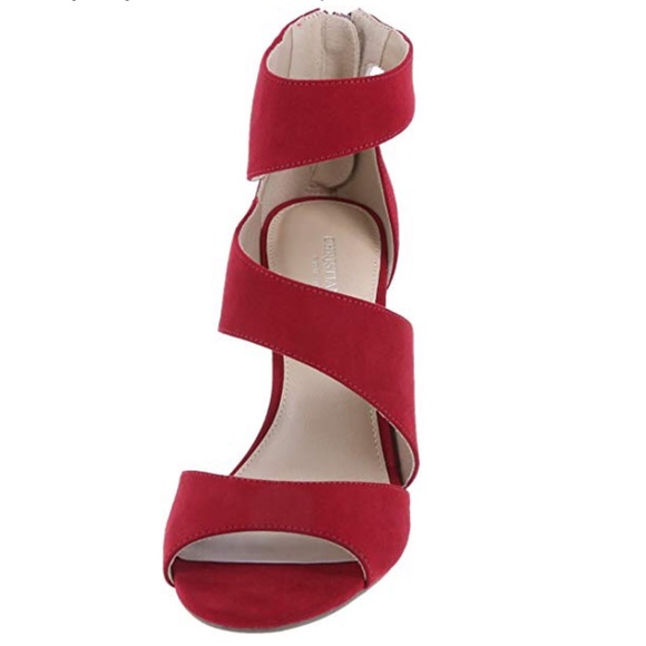 Christian Siriano Shoes - Red suede heels